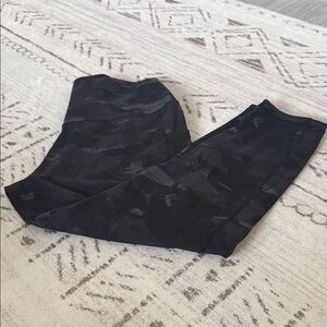 Sleek Black Camouflage Leggings
